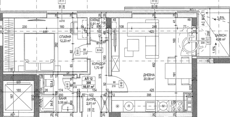 Zu verkaufen  1 Schlafzimmer Sofia , Owtscha kupel , 67 qm | 99224273 - Bild [10]