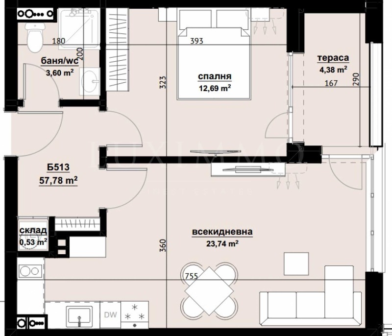 For Sale  1 bedroom Burgas , Izgrev , 66 sq.m | 59111024 - image [2]
