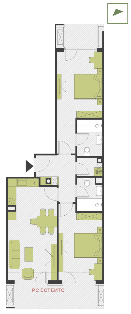 Продава 3-СТАЕН, гр. София, Кръстова вада, снимка 12 - Aпартаменти - 47629907