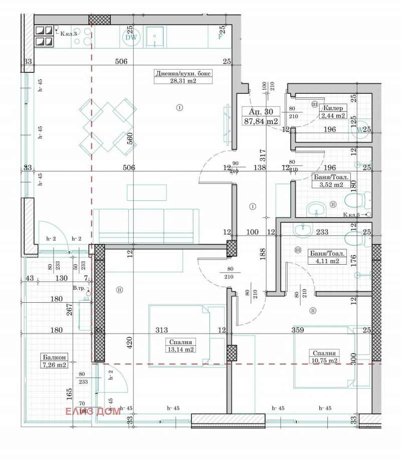 Продаја  2 спаваће собе Варна , Левски 1 , 101 м2 | 94213836 - слика [4]