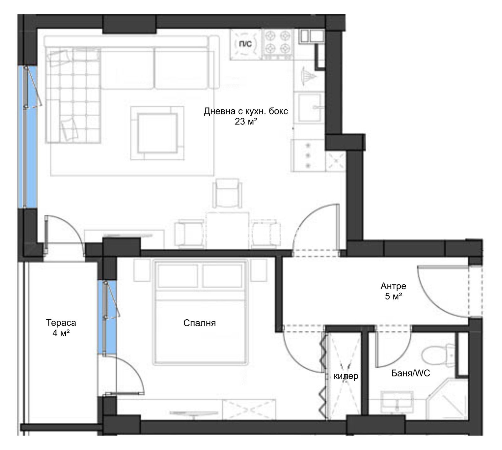 Продава 2-СТАЕН, гр. Пловдив, Кючук Париж, снимка 2 - Апартаменти - 41265120