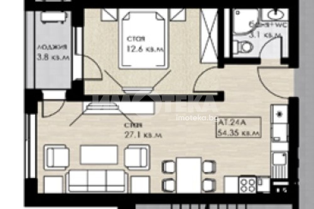 Продава 2-СТАЕН, гр. София, Дружба 2, снимка 3 - Апартаменти - 54131097