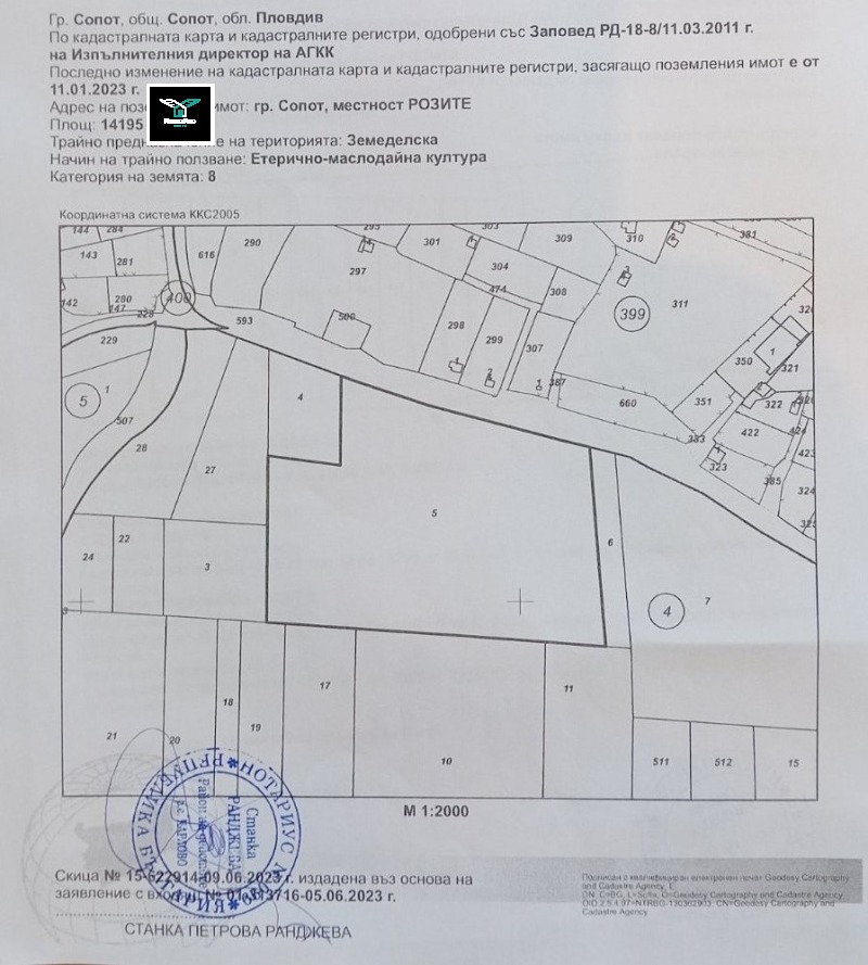 Продава  Парцел, област Пловдив, гр. Сопот •  299 000 EUR • ID 79616534 — holmes.bg - [1] 