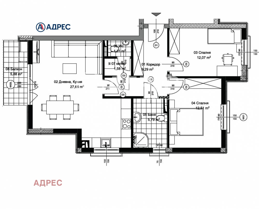 Продава 3-СТАЕН, гр. Варна, Възраждане 3, снимка 2 - Апартаменти - 54779067