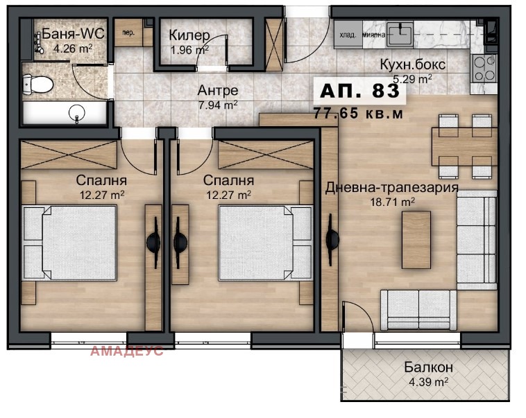 Na prodej  2 ložnice Sofia , Ovča kupel 2 , 89 m2 | 35138741 - obraz [2]