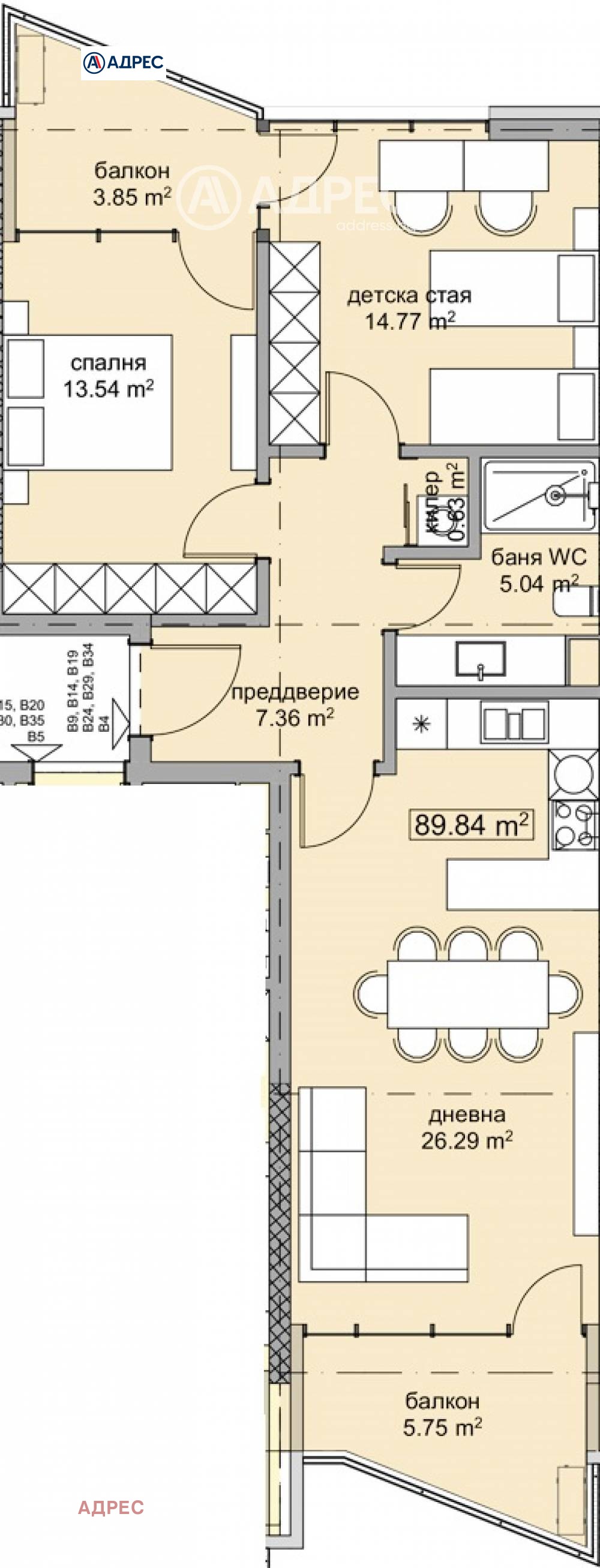 Продава 3-СТАЕН, гр. Варна, м-т Долна Трака, снимка 3 - Апартаменти - 55103399