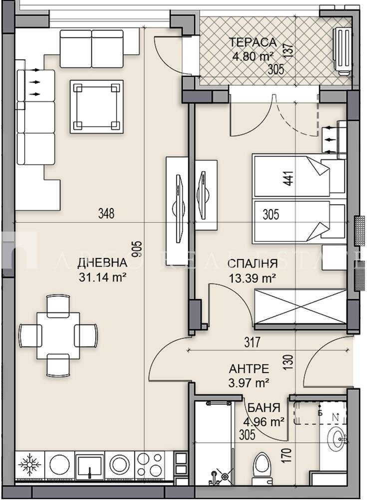 Продава 2-СТАЕН, гр. Пловдив, Гагарин, снимка 2 - Aпартаменти - 48875591