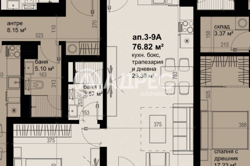 Продава 2-СТАЕН, гр. Бургас, Изгрев, снимка 8 - Апартаменти - 51837123