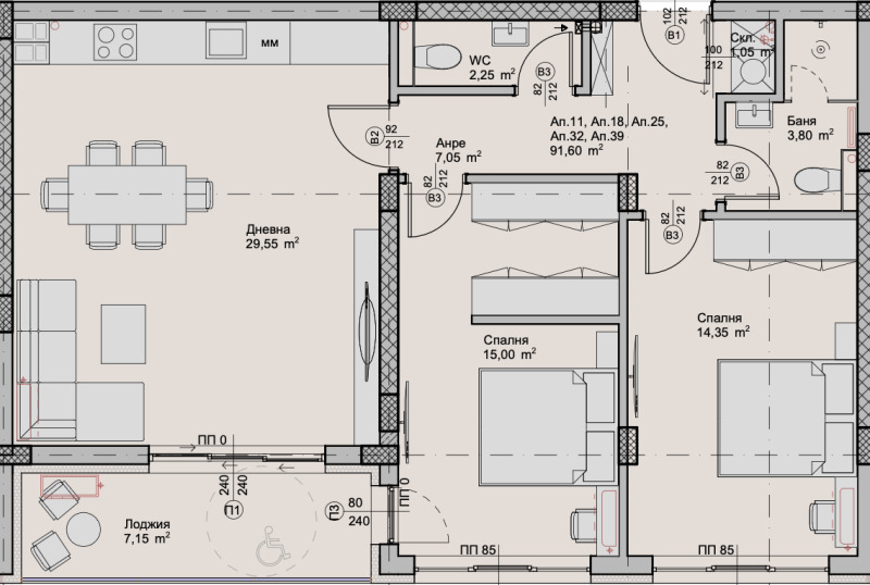 For Sale  2 bedroom Plovdiv , Hristo Smirnenski , 108 sq.m | 47117548 - image [2]