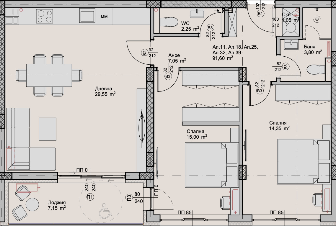 Продава 3-СТАЕН, гр. Пловдив, Христо Смирненски, снимка 2 - Апартаменти - 53979648