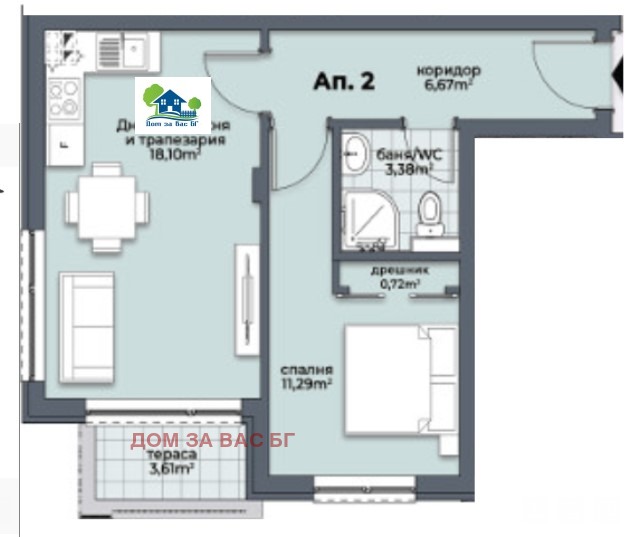 For Sale  1 bedroom Varna , Asparuhovo , 60 sq.m | 39174497 - image [5]