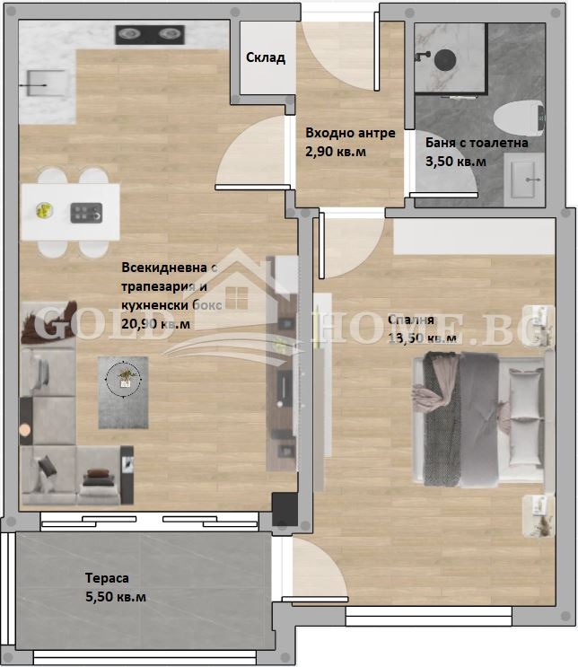 Продава 2-СТАЕН, гр. Пловдив, Тракия, снимка 4 - Апартаменти - 53186393