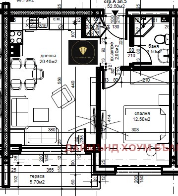 For Sale  1 bedroom Plovdiv , Belomorski , 60 sq.m | 18106234 - image [2]