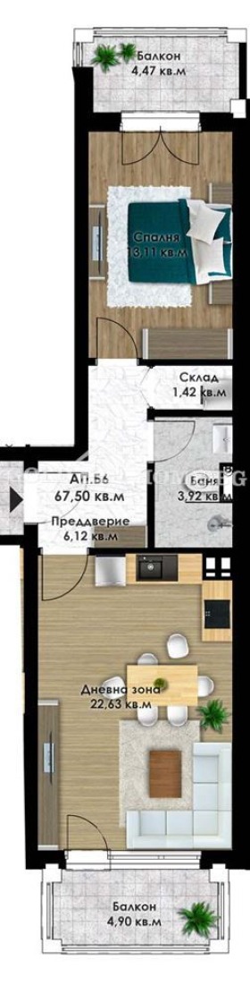 1 sovrum Komatevsko sjose, Plovdiv 6