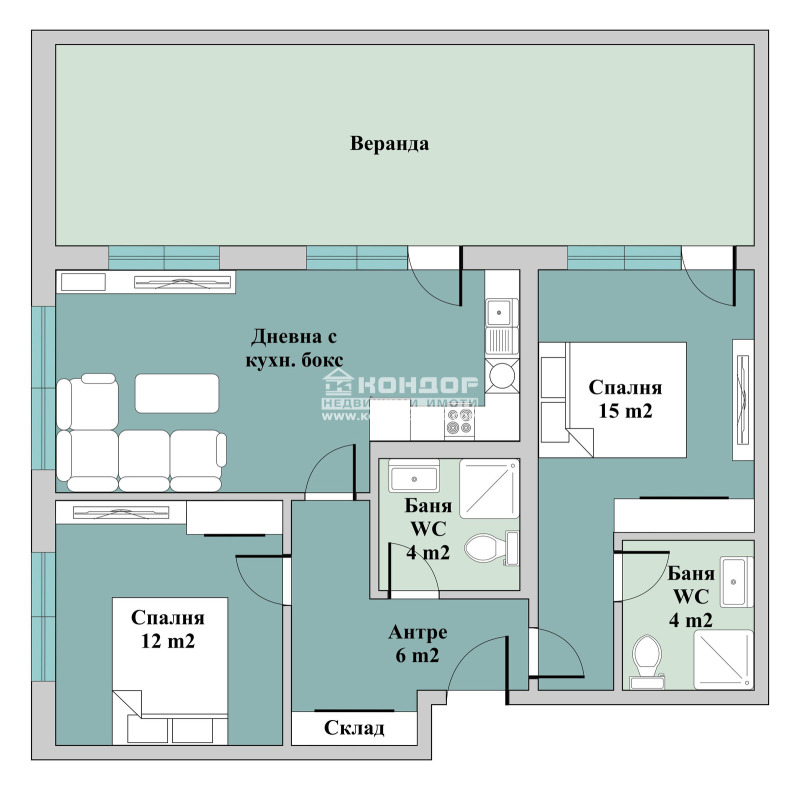 Продава 3-СТАЕН, гр. Пловдив, Тракия, снимка 4 - Апартаменти - 52934290