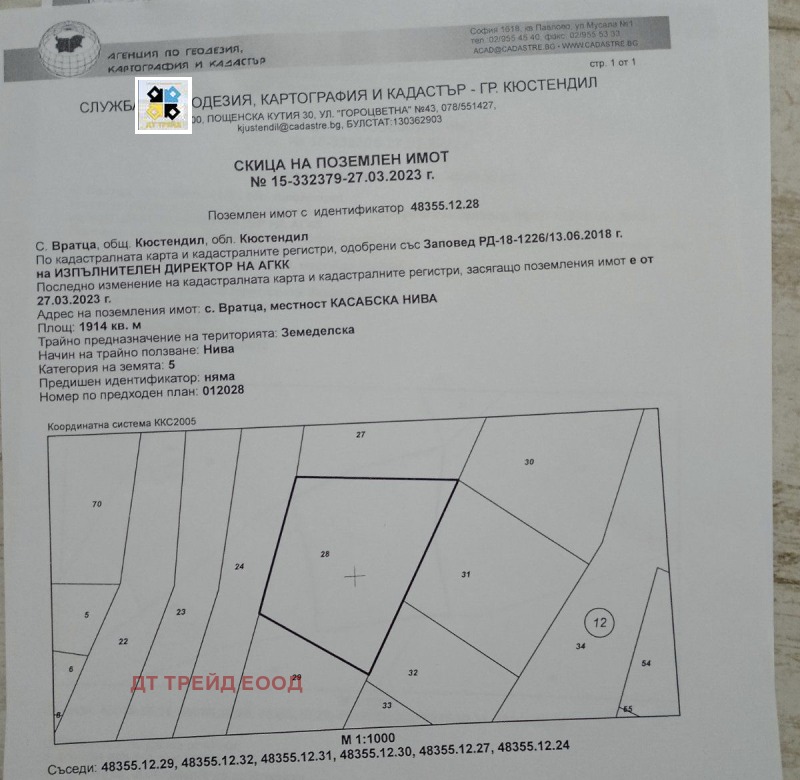 Продава ПАРЦЕЛ, с. Вратца, област Кюстендил, снимка 2 - Парцели - 52637196