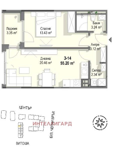 Na prodej  1 ložnice Sofia , Krastova vada , 66 m2 | 83720207 - obraz [11]