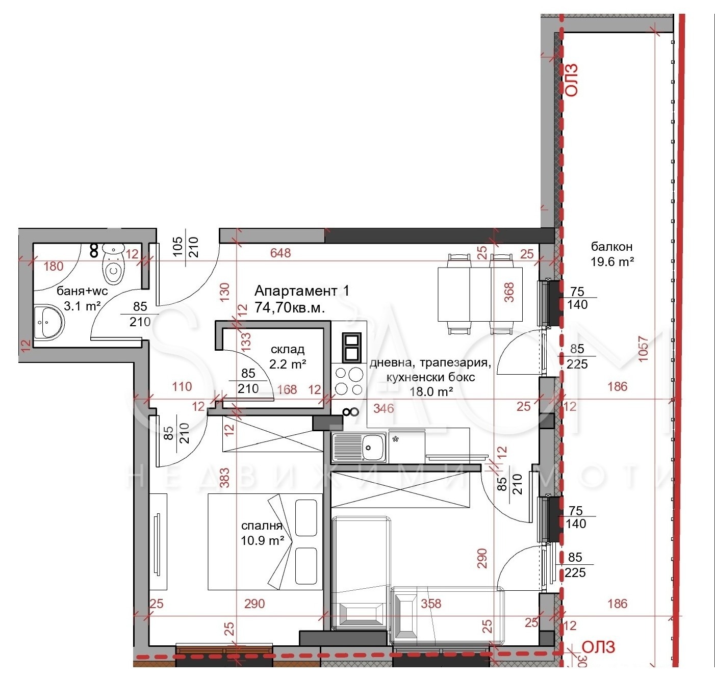 Продава 3-СТАЕН, гр. Стара Загора, Център, снимка 2 - Апартаменти - 55524188