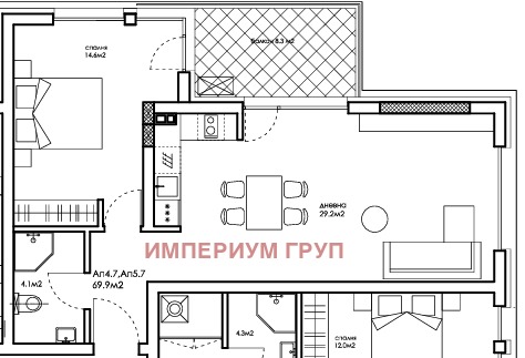 À vendre  1 chambre Varna , Vazrajdane 1 , 83 m² | 74073140 - image [2]