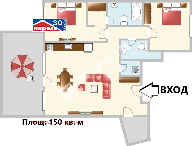 Продаја  2 спаваће собе Варна , Бриз , 150 м2 | 85580706 - слика [5]