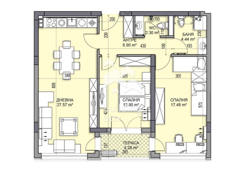 À venda  2 quartos Plovdiv , Gagarin , 103 m² | 69474567 - imagem [2]