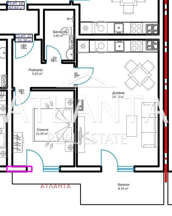 Продава 2-СТАЕН, гр. Варна, м-т Пчелина, снимка 3 - Апартаменти - 52376234