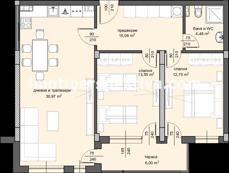 Продава  3-стаен град Пловдив , Център , 115 кв.м | 12582332 - изображение [6]