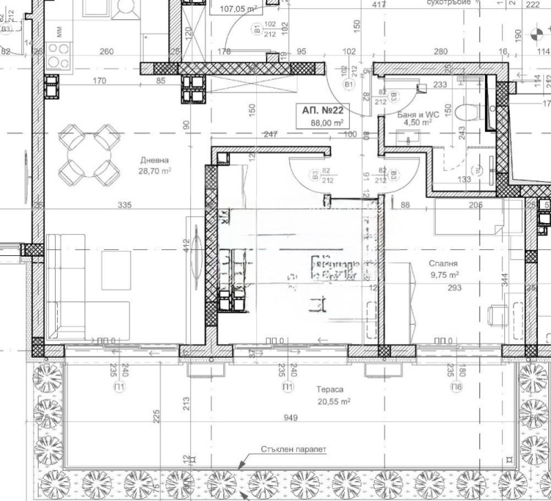 En venta  2 dormitorios Plovdiv , Kamenitsa 2 , 88 metros cuadrados | 66796858