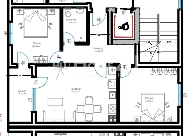 Продава  3-стаен град Варна , м-т Пчелина , 92 кв.м | 50021185 - изображение [3]