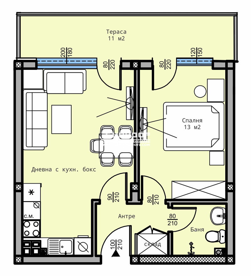 Zu verkaufen  1 Schlafzimmer Plowdiw , Wastanitscheski , 64 qm | 42043519 - Bild [2]