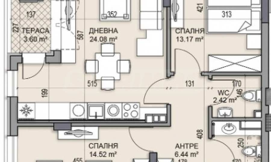 Продава 3-СТАЕН, гр. Пловдив, Гагарин, снимка 2 - Апартаменти - 48064263
