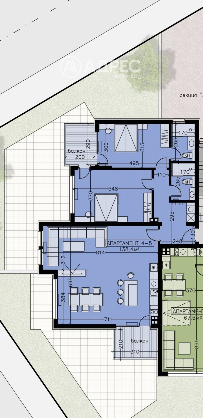 Na prodej  2 ložnice Sofia , Manastirski livadi , 167 m2 | 19263317 - obraz [2]