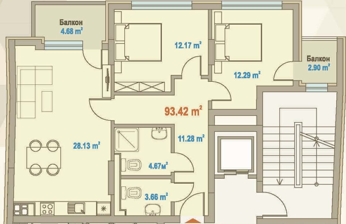 Продава 3-СТАЕН, гр. София, Зона Б-18, снимка 5 - Апартаменти - 54133723