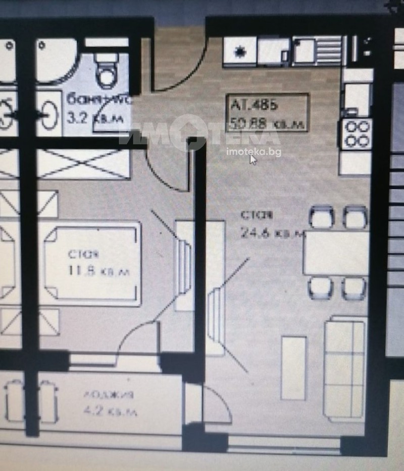 Продава  2-стаен, град София, Дружба 2 •  159 480 € • ID 88191728 — holmes.bg - [1] 