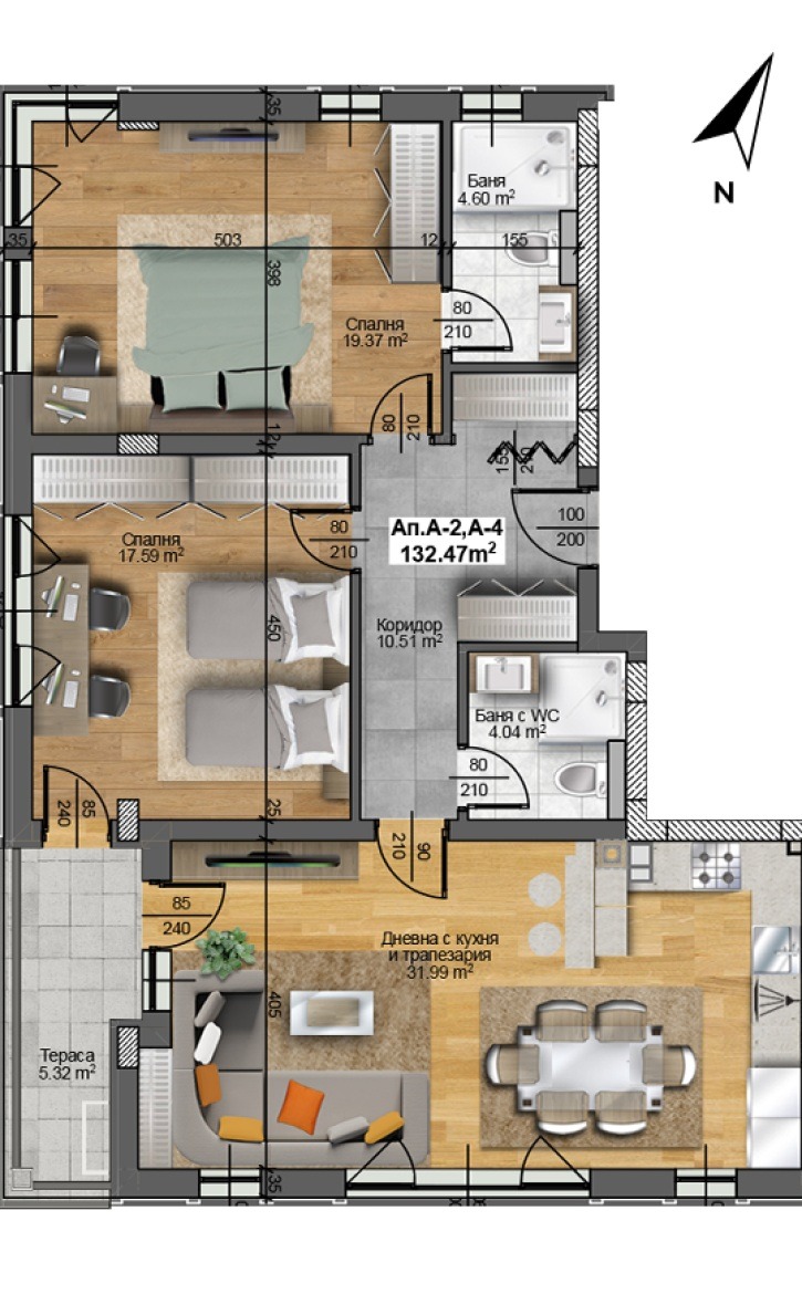 À vendre  2 chambres Plovdiv , Hristo Smirnenski , 133 m² | 81051874 - image [2]