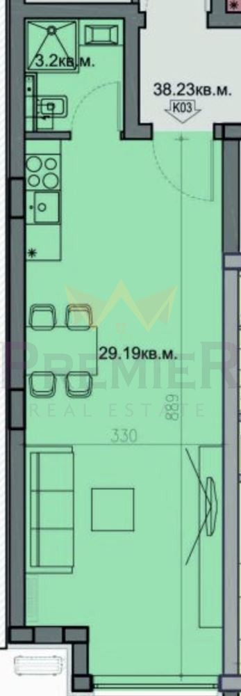 Til salgs  Studio Varna , Briz , 43 kvm | 50971159 - bilde [3]