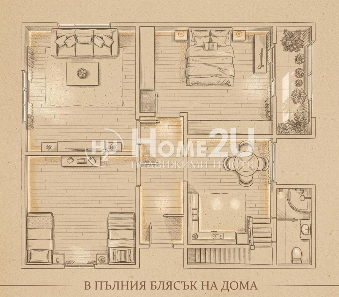 Продава ЕТАЖ ОТ КЪЩА, гр. Пловдив, Прослав, снимка 13 - Етаж от къща - 54938896