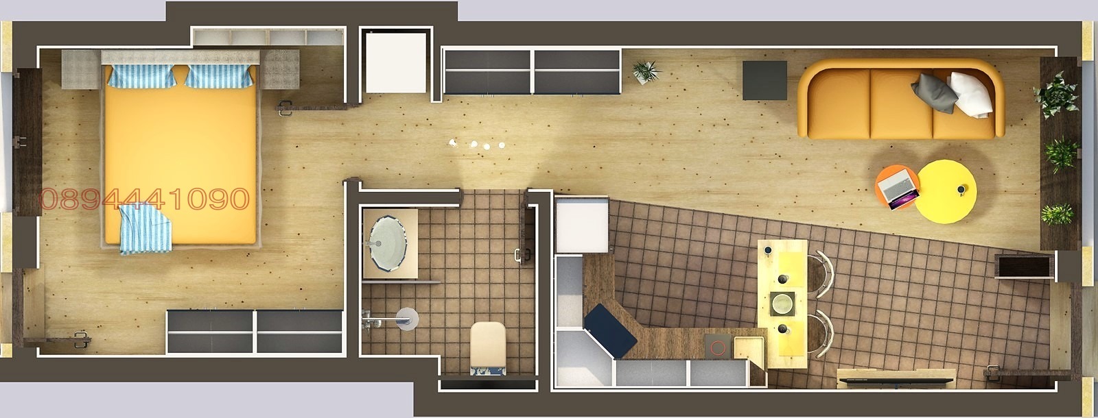 Дава под наем 2-СТАЕН, гр. София, Център, снимка 7 - Апартаменти - 54030043