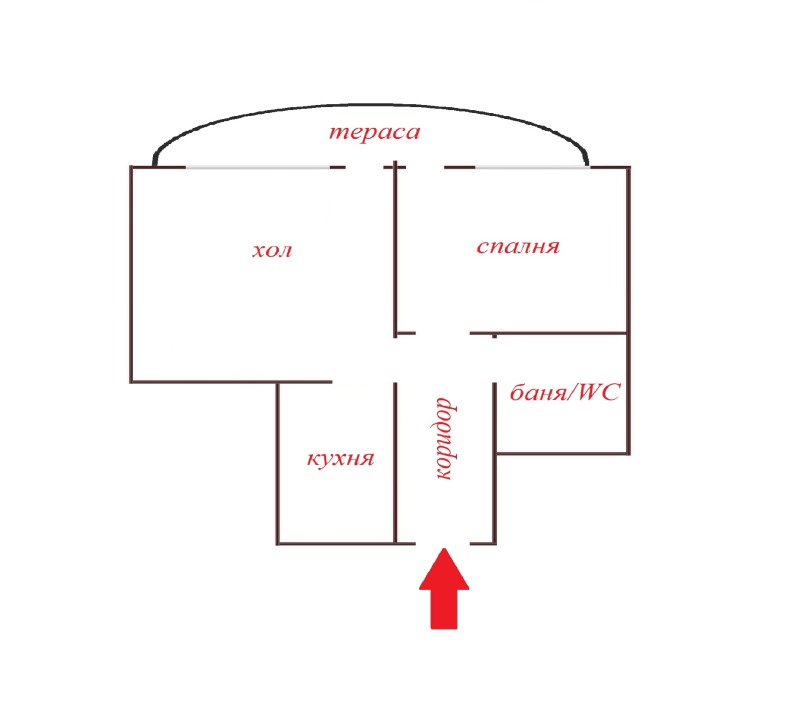 В аренду  1 спальня София , Редута , 75 кв.м | 43142871