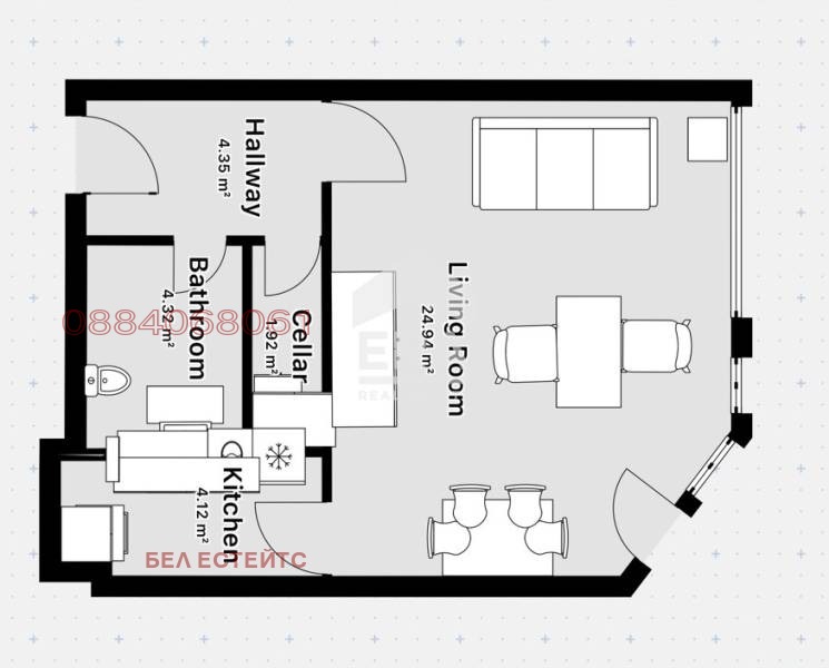 Дава под наем 1-СТАЕН, гр. София, Борово, снимка 10 - Апартаменти - 53110432