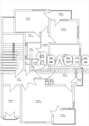 Дава под наем МНОГОСТАЕН, гр. София, Център, снимка 6 - Апартаменти - 55005142