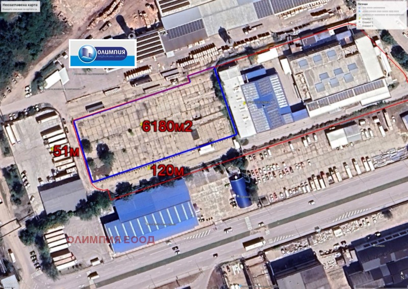 Дава под Наем ПРОМ. ПОМЕЩЕНИЕ в град Русе, Промишлена зона - Изток - 5596 кв.м / 20 028.33 € » 39 172 лв., ОЛИМПИЯ ЕООД