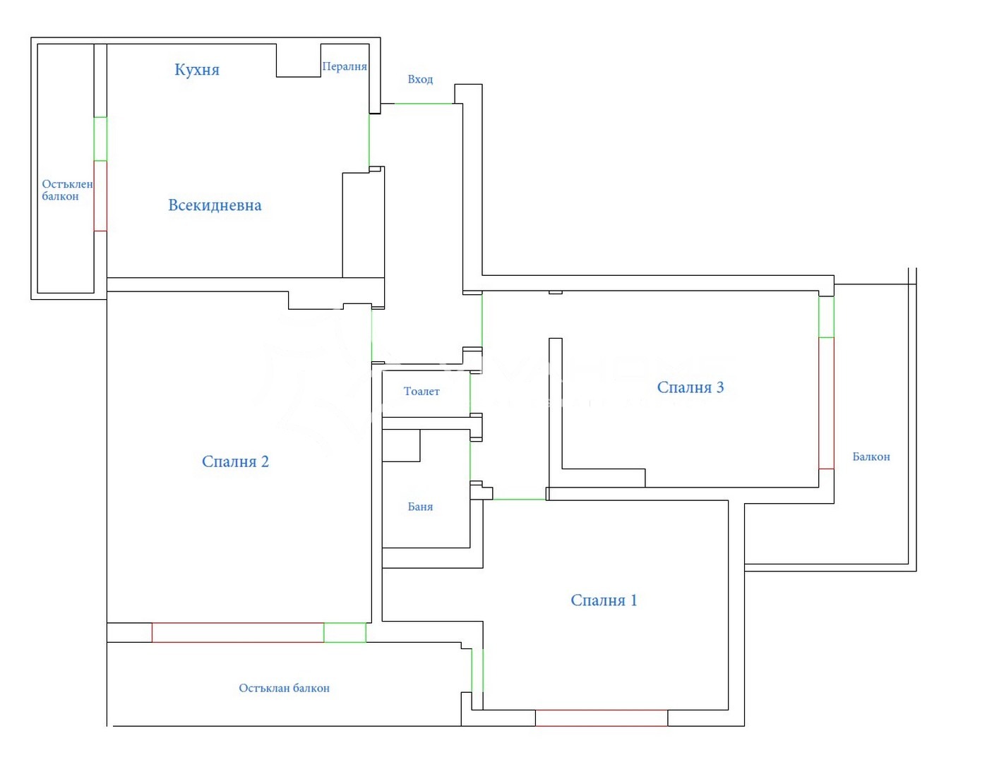 Дава под наем 4-СТАЕН, гр. Варна, Базар Левски, снимка 14 - Апартаменти - 54131366