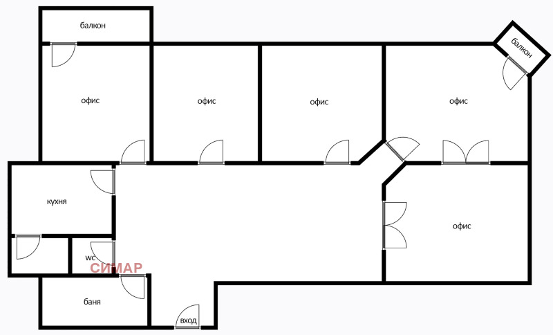 Дава под наем  Офис град София , Център , 190 кв.м | 77014268 - изображение [8]