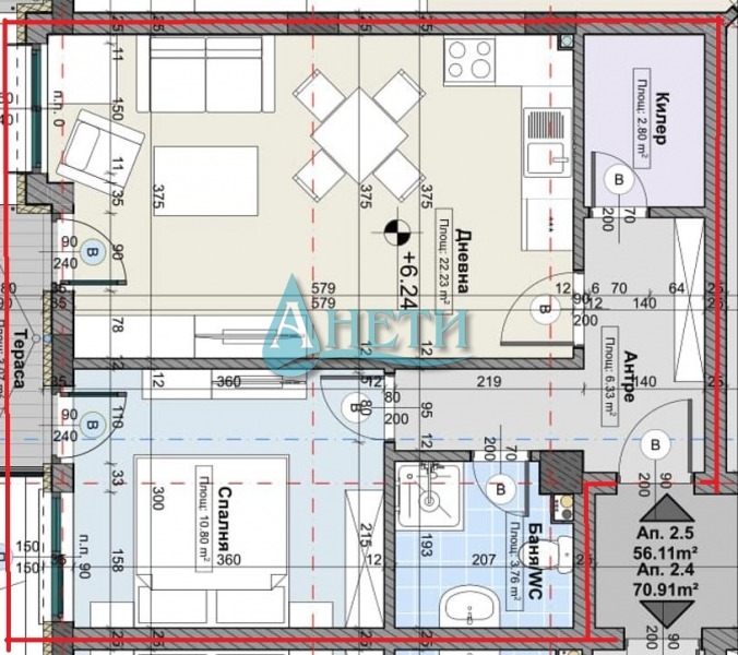 Дава под наем 2-СТАЕН, гр. София, Зона Б-18, снимка 12 - Апартаменти - 54204619
