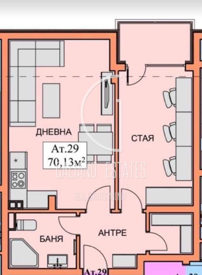 A louer  1 chambre Sofia , Tsentar , 71 m² | 44407201 - image [3]