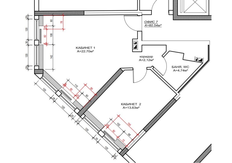 Vuokrattavana  Toimisto Sofia , Tsentar , 60 neliömetriä | 58147313 - kuva [14]