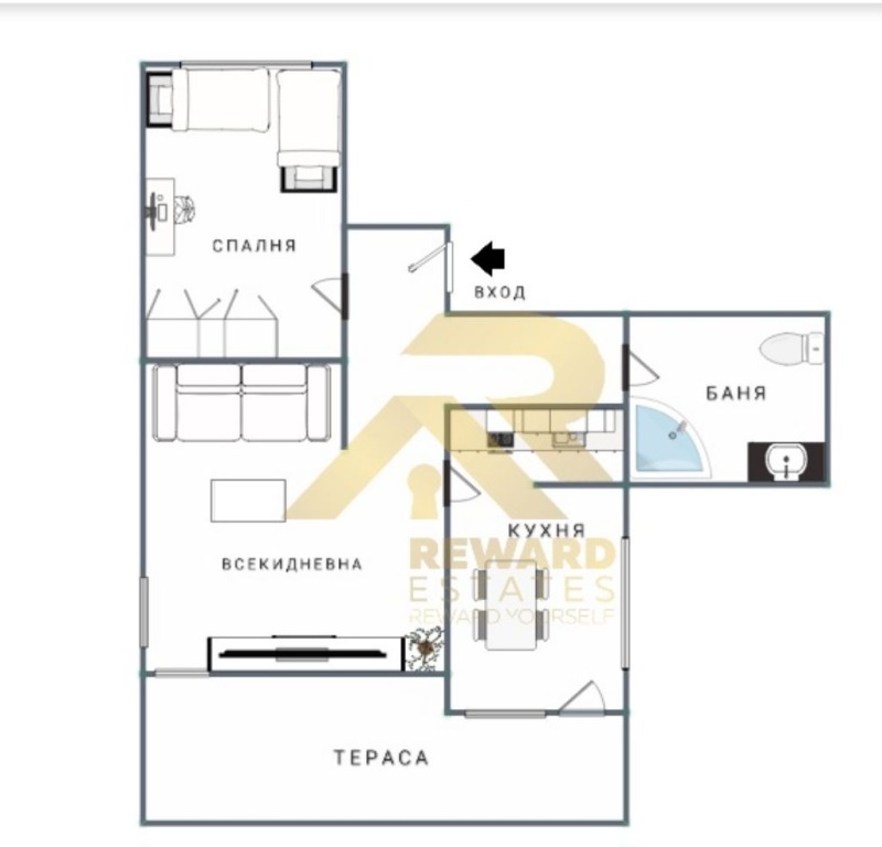 Do wynajęcia  2 sypialnie Sofia , Witosza , 78 mkw | 56653814 - obraz [17]