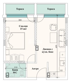 1 спальня Център, Пловдив 11