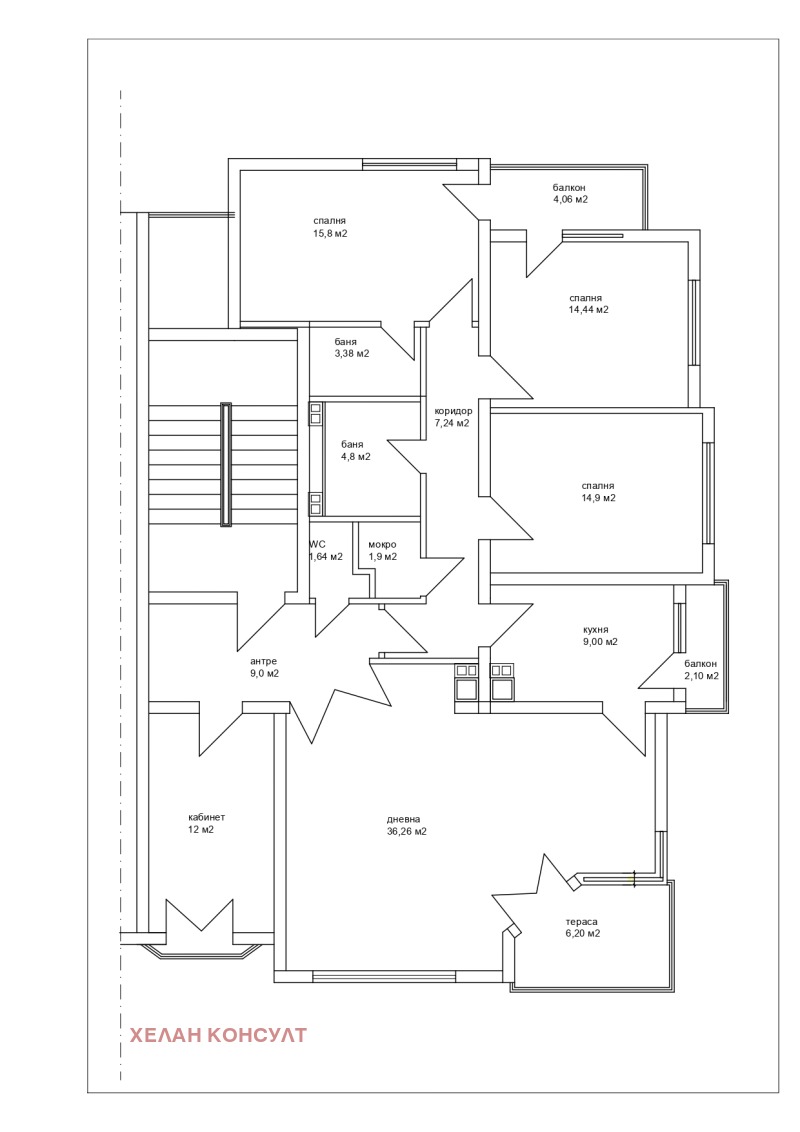 Kiadó  3 hálószobás Sofia , Centar , 200 négyzetméter | 23249018 - kép [16]